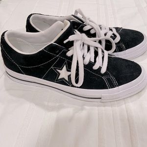 Black Converse One Star Shoes